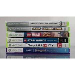 Lot of 7 Xbox 360 - Sonic Generations Lego Star Wars Marvel Plants VS Zombies GW